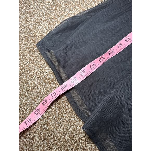 Lane Bryant sequin illusion mesh overlay chiffon dress womens 22 prom hoco event - Picture 7 of 8